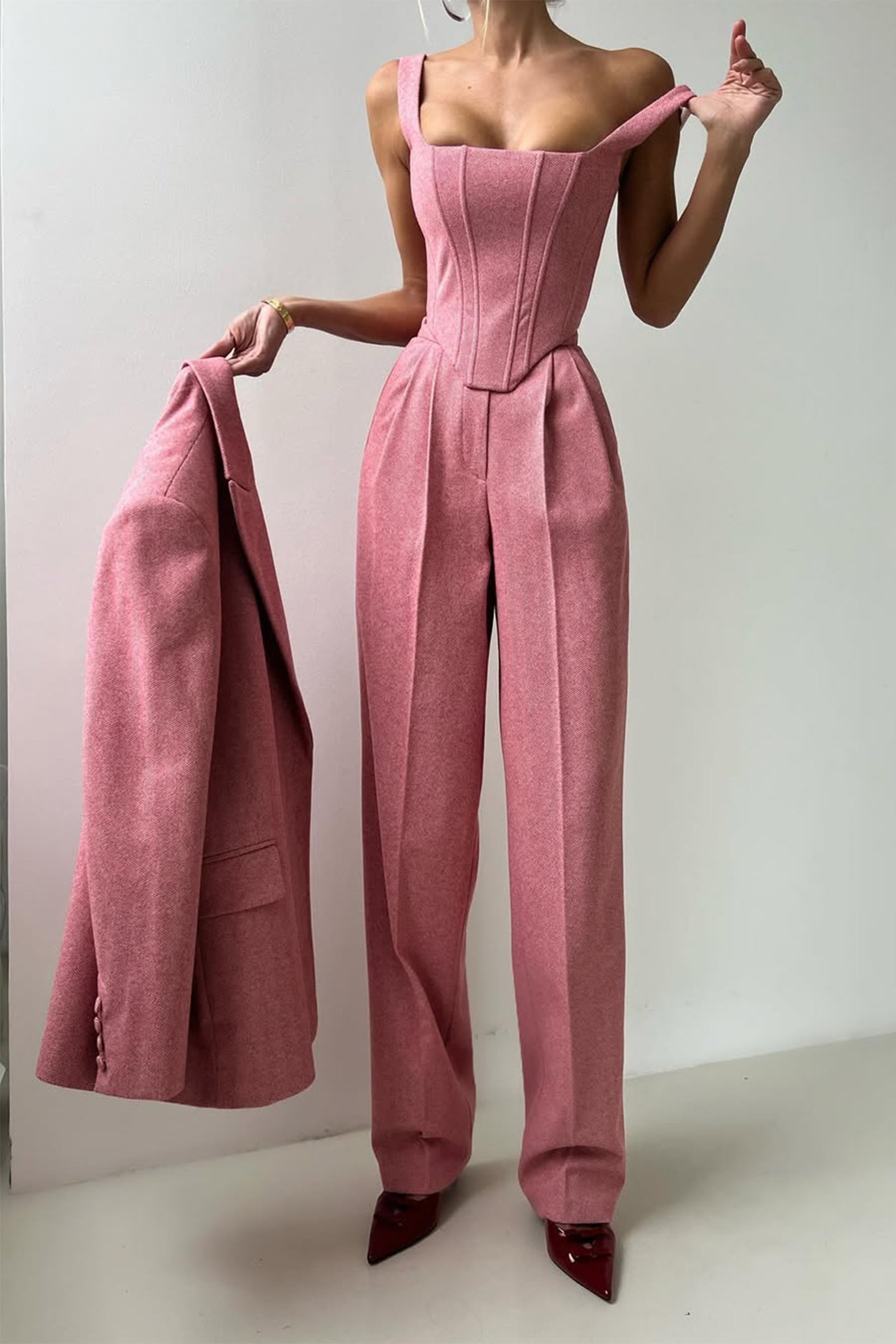 Brianna | Damen Dreiteiler Hosenanzug Set
