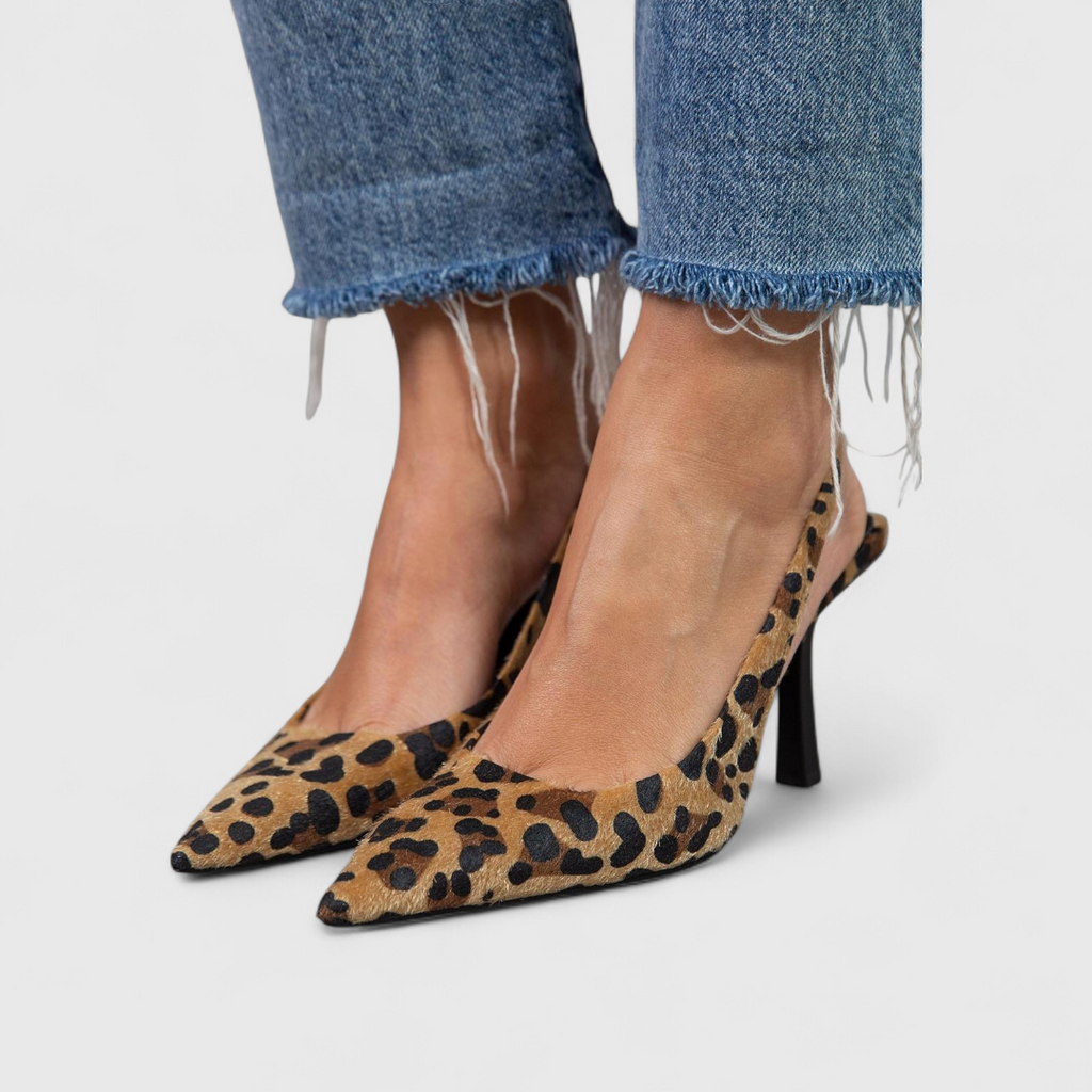 Brianna | Damen Leopard Slingback Pumps