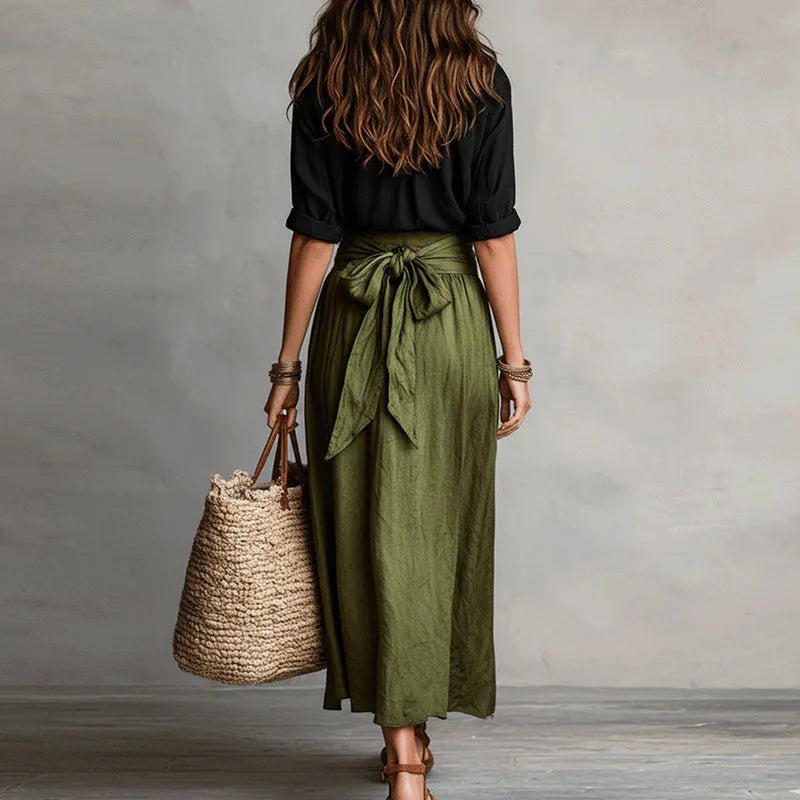 Brunilda | Damen Zweiteiliges Set Bluse Rock