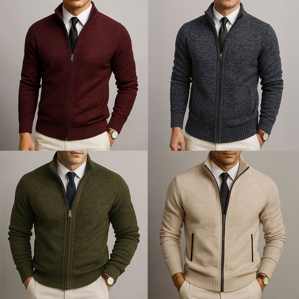 MARCO™ / STRICKJACKE MIT REISSVERSCHLUSS AUS MERINWOLLE