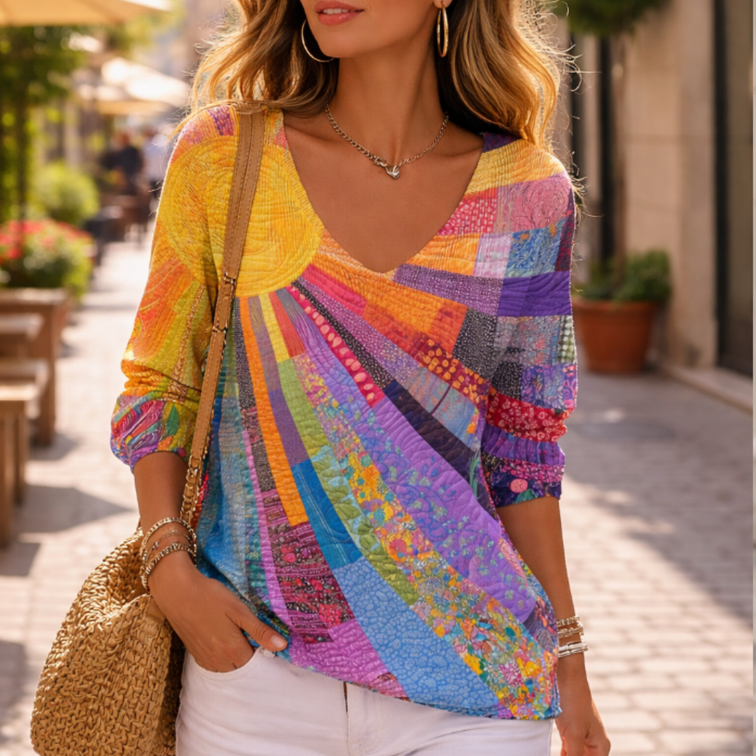 Julia | Buntes Patchwork T-Shirt Womens t-shirt