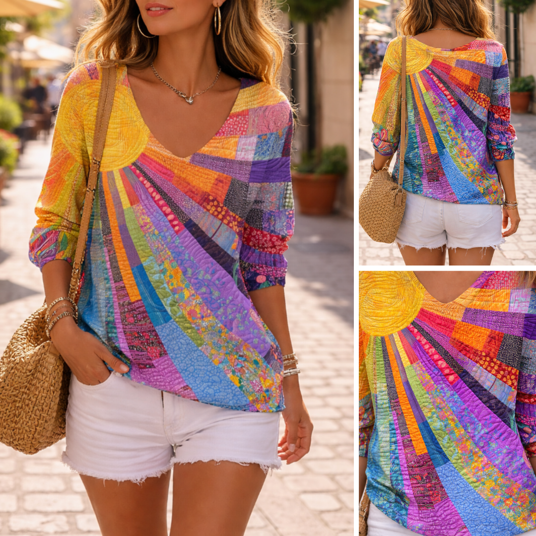 Julia | Buntes Patchwork T-Shirt Womens t-shirt