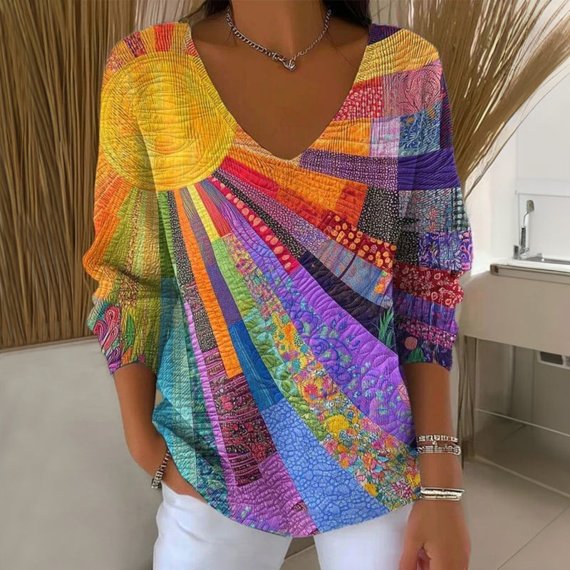 Julia | Buntes Patchwork T-Shirt Womens t-shirt