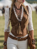 Calliope | Damen Western Langarm Spitzenärmel Bluse