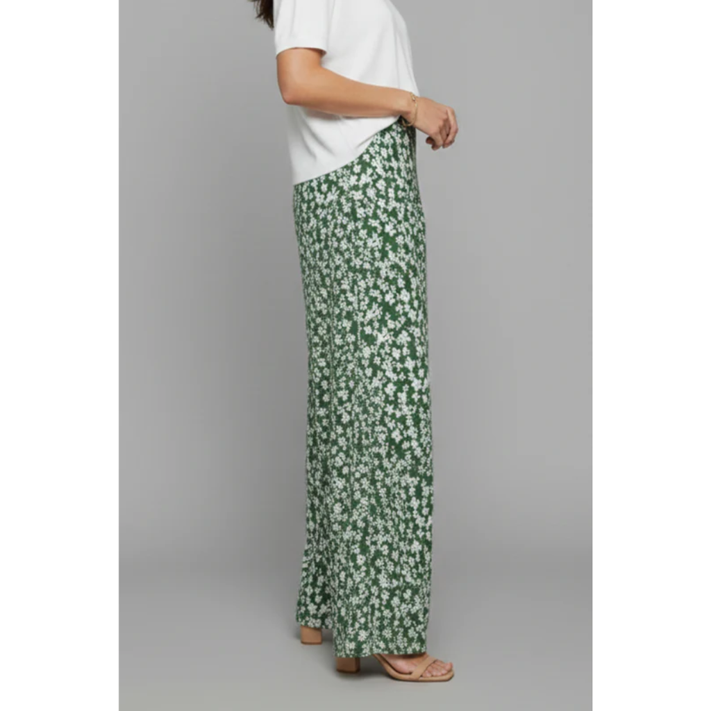 Lilly | Damen Palazzo Hose Mit Blumenmuster Für Alltag