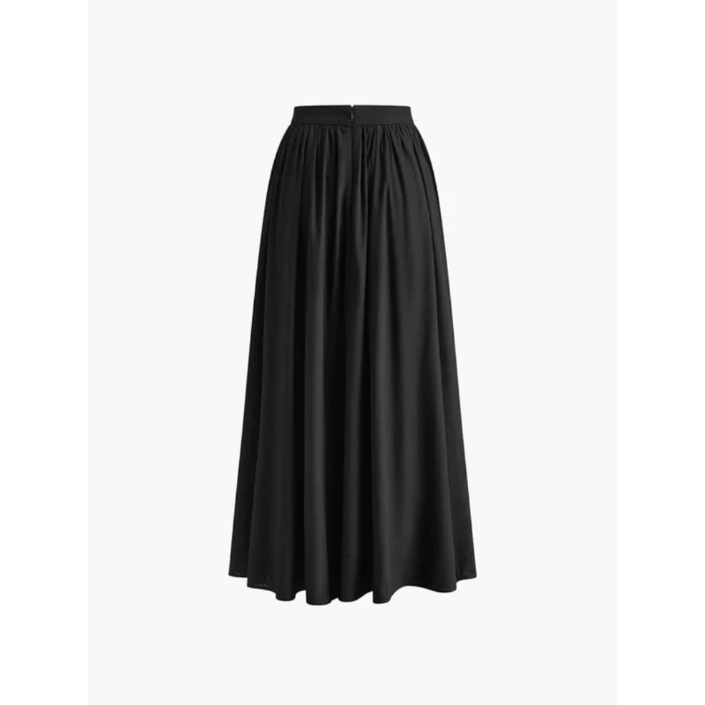 Camila | Damen Modernes Maxirock Hoher Bund Alltag