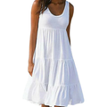 Carmen | Damen Schlichtes Sommerkleid Mini