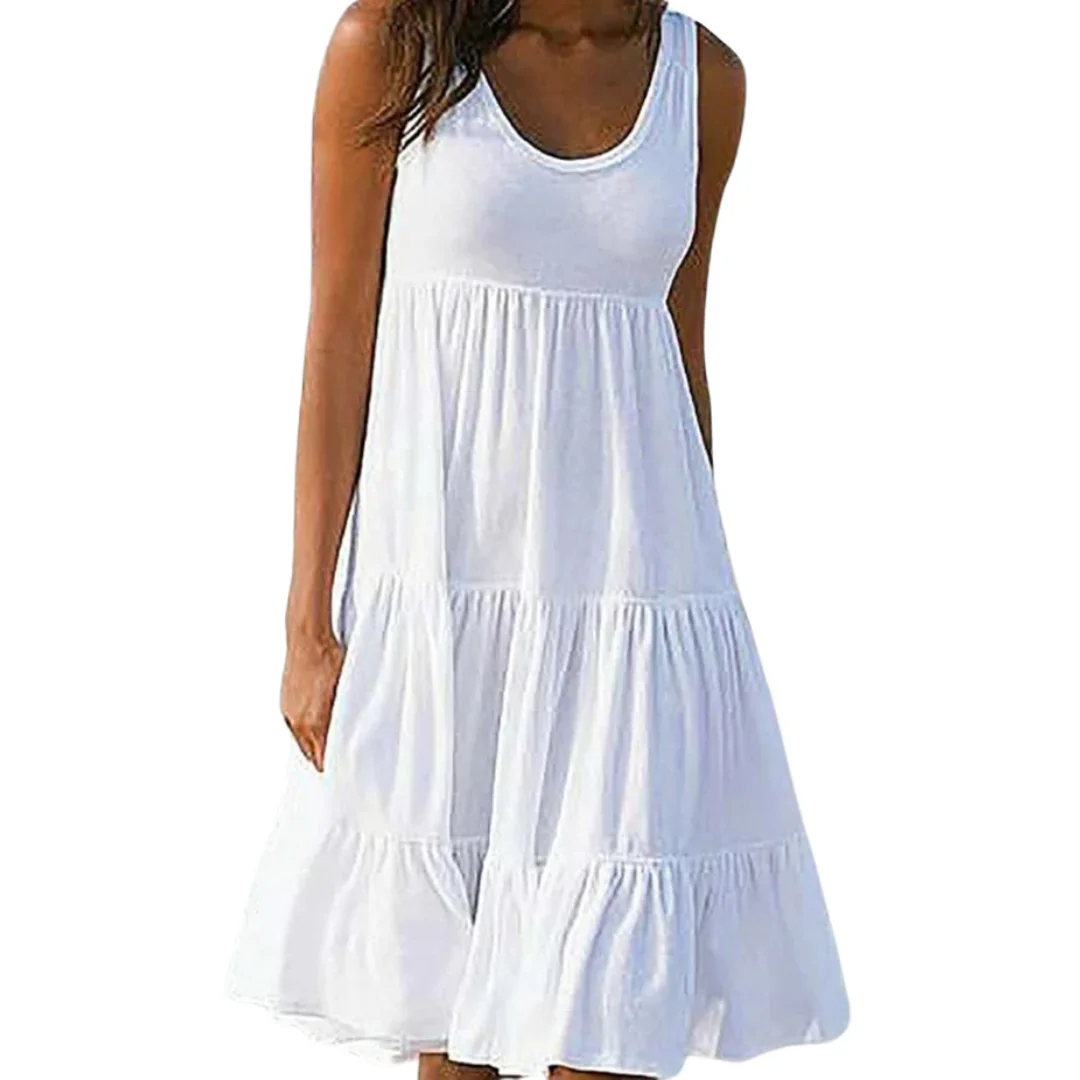 Carmen | Damen Schlichtes Sommerkleid Mini