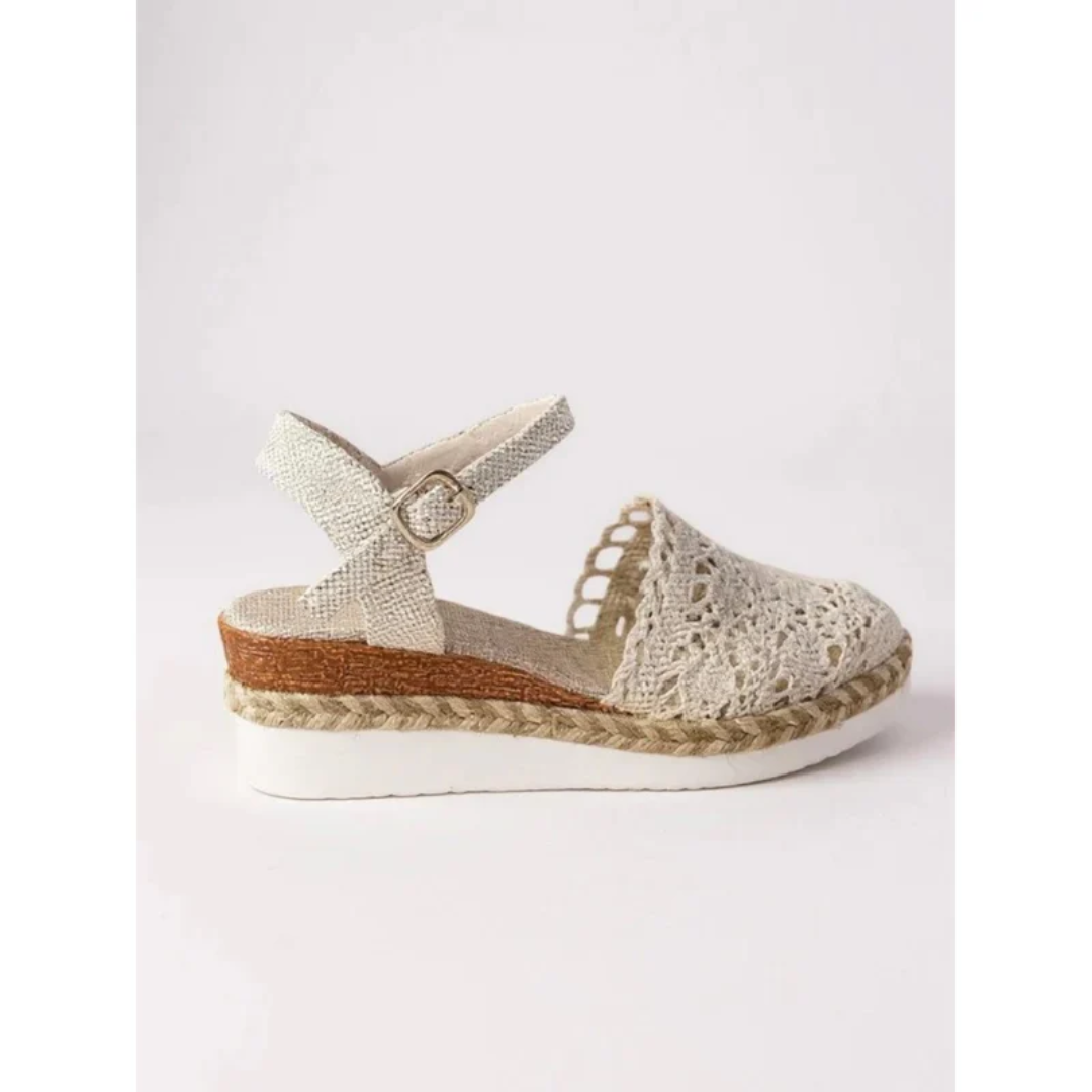 Carolina | Damen Moderne Sandalen Keilabsatz im Boho Stil