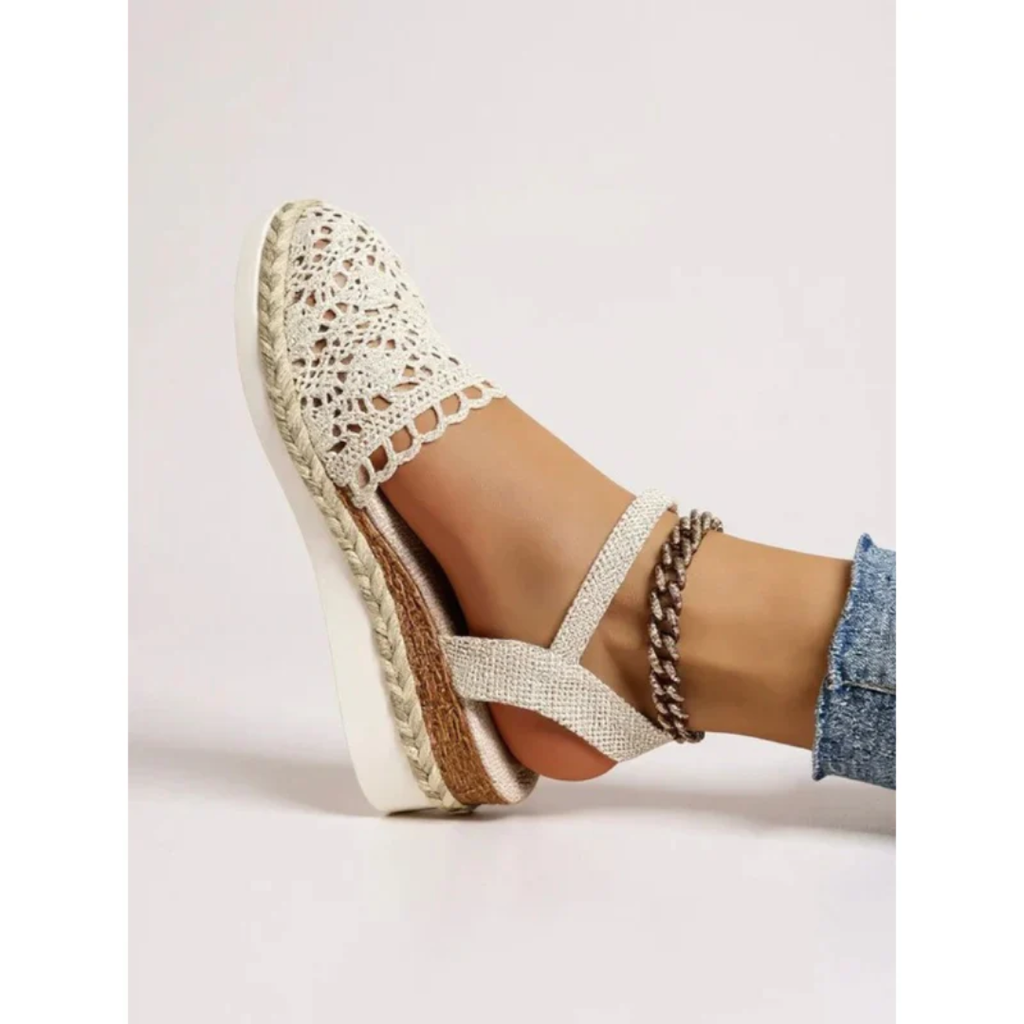 Carolina | Damen Moderne Sandalen Keilabsatz im Boho Stil
