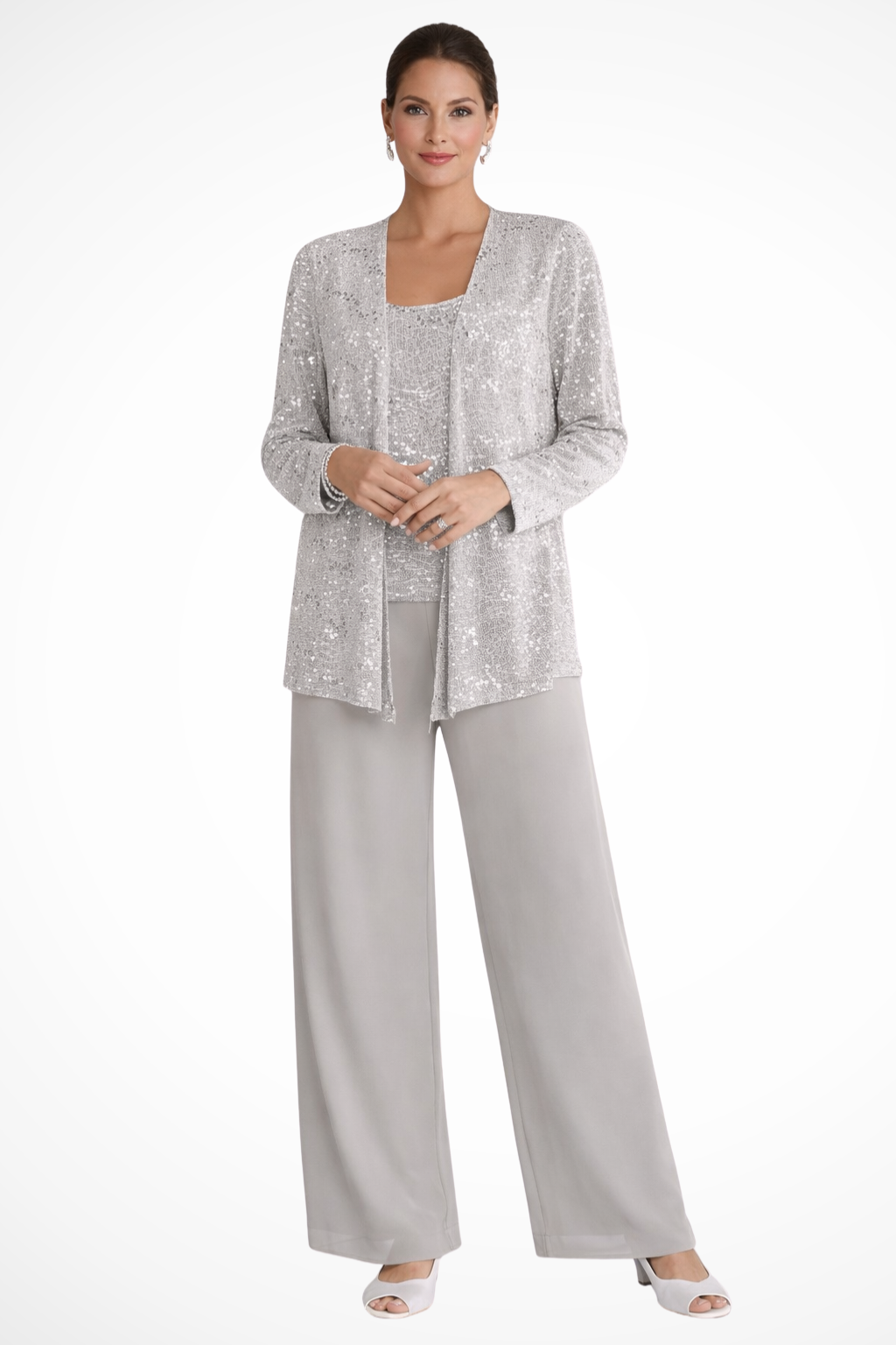 Cassiopeia | Damen Pailletten Anzug Set
