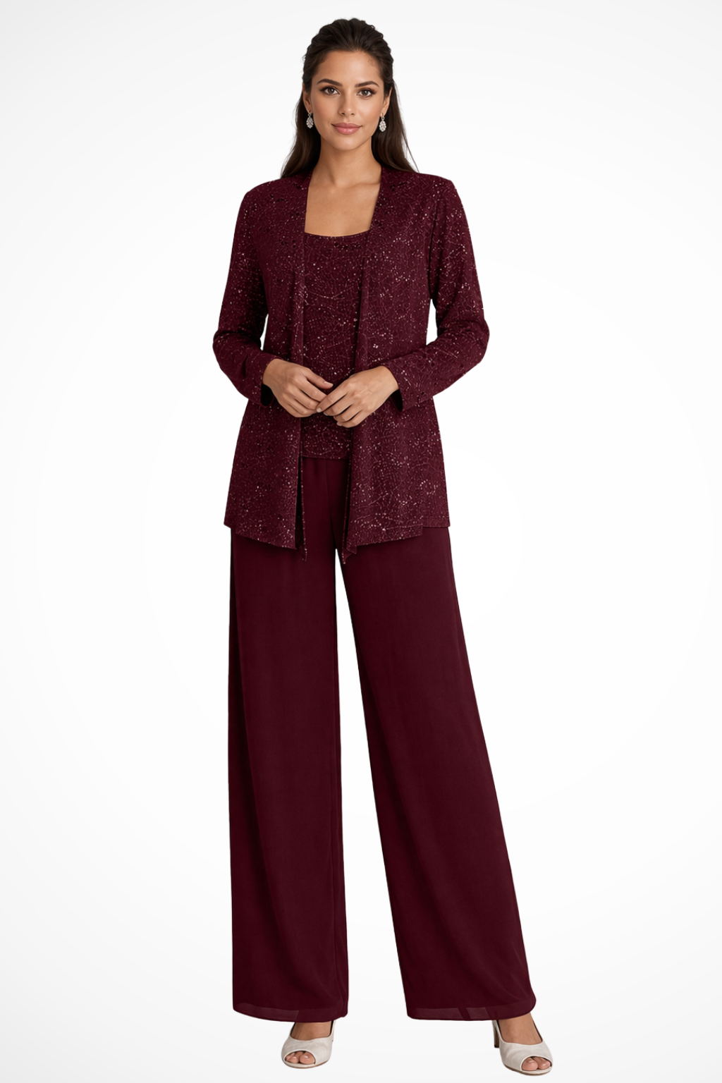 Cassiopeia | Damen Pailletten Anzug Set