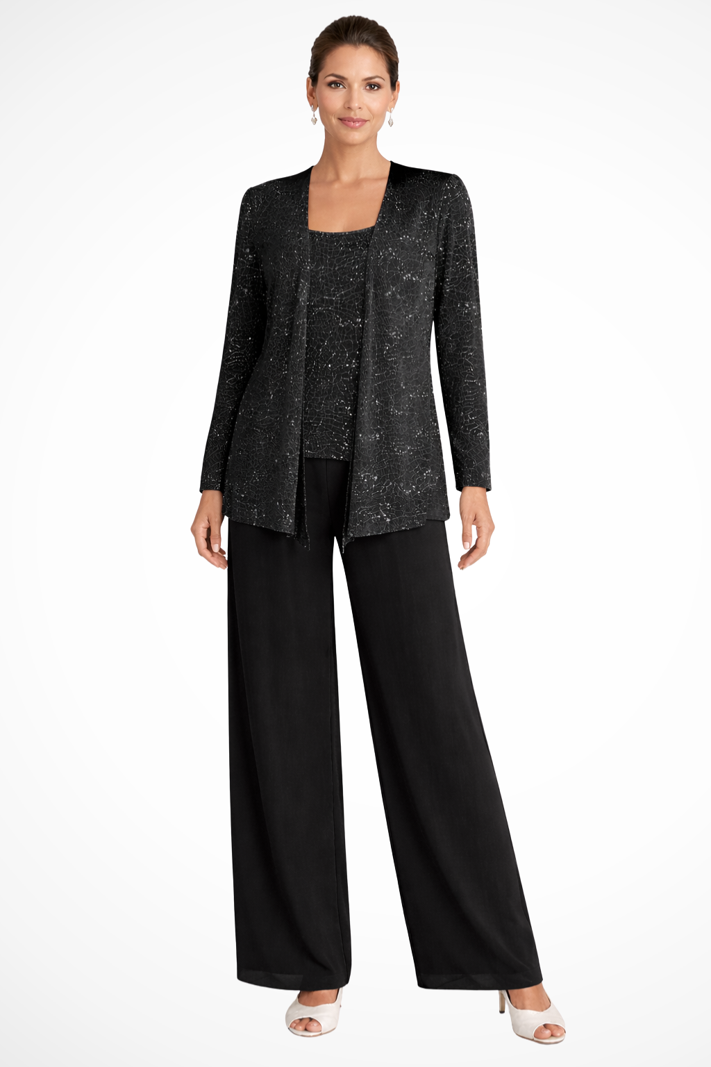 Cassiopeia | Damen Pailletten Anzug Set