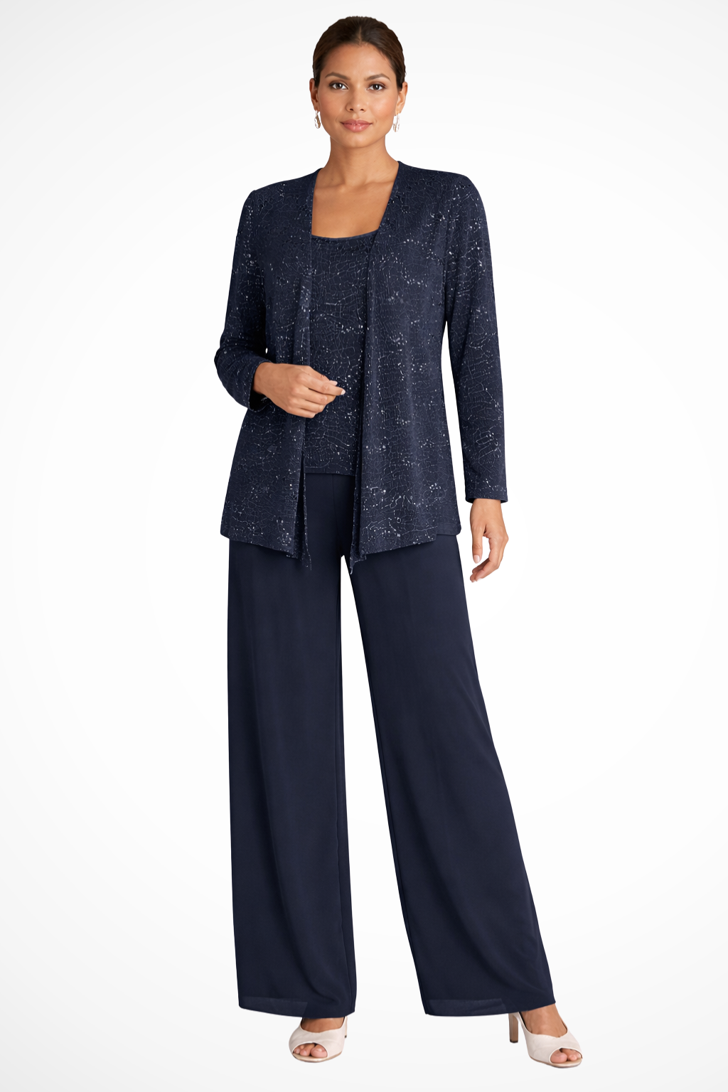 Cassiopeia | Damen Pailletten Anzug Set