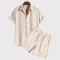 Herren Casual Kurzarm Zweiteiler Sommer Set