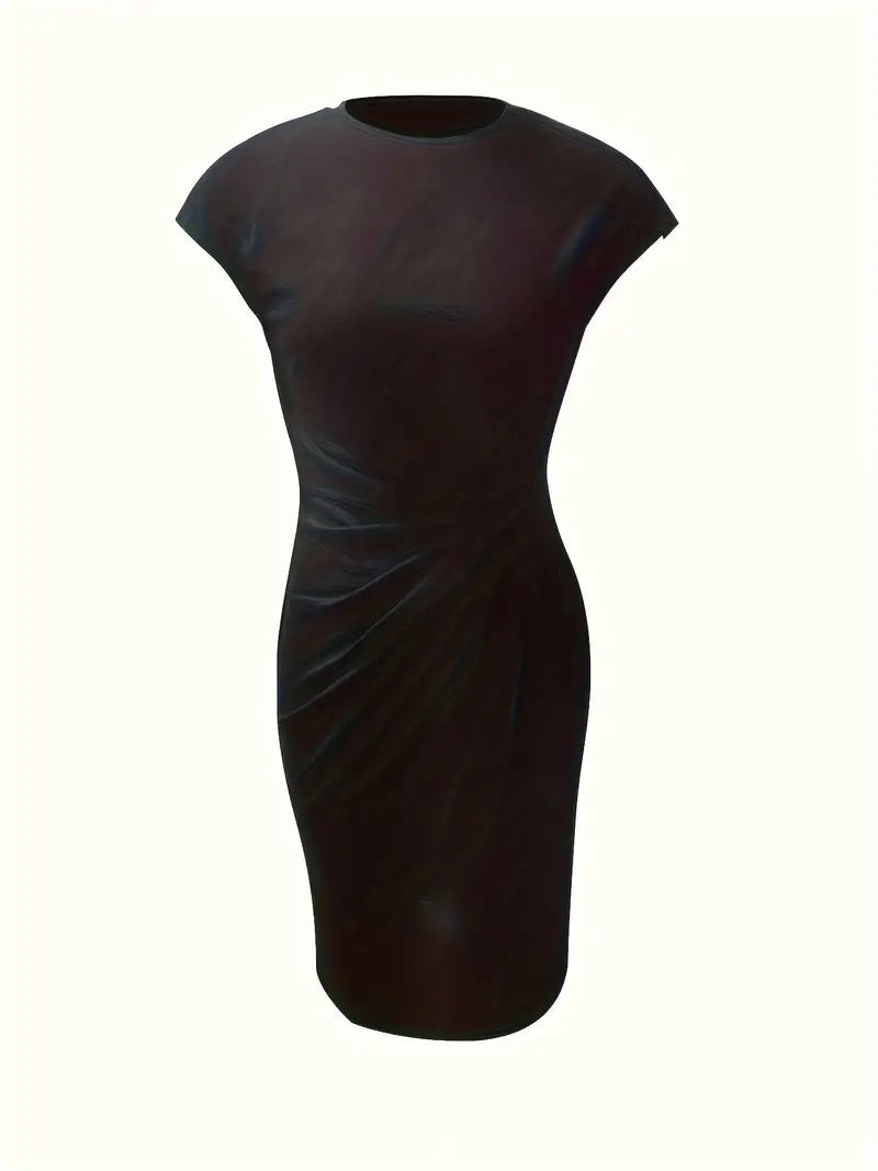 Damenkleid mit Rundhalsausschnitt – Elegantes Sommerkleid für Alltag & Besondere Anlässe