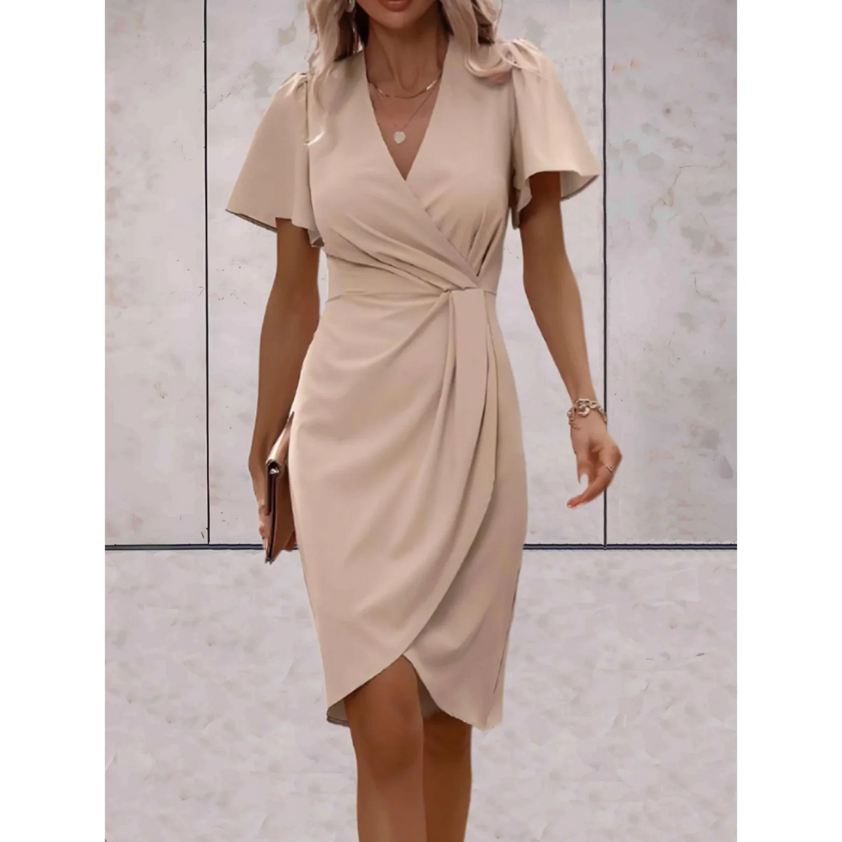 Johanna | Damen Wickel-Midikleid für Hochzeitsgäste