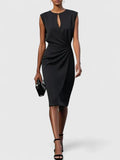 Elena | Elegantes Damen-Midikleid mit Wickelrock für Hochzeitsgäste
