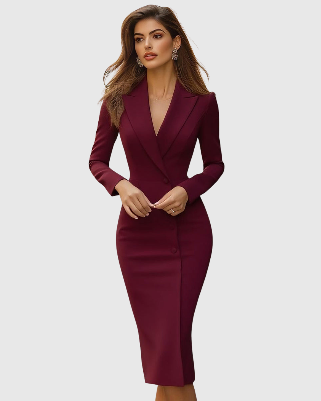 Clarissa | Damen Blazer Midi Kleid