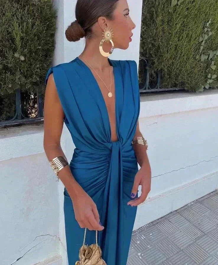 Sommerfeld | Elegantes Drapé-Kleid mit Taillenband