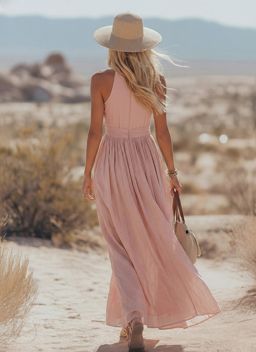 Cordua | Damen Neckholder Maxi Kleid