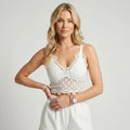 Boho Spitzen Top für Damen mit Trägern