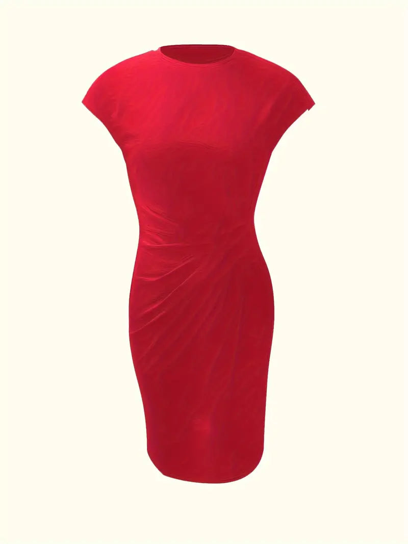 Damenkleid mit Rundhalsausschnitt – Elegantes Sommerkleid für Alltag & Besondere Anlässe