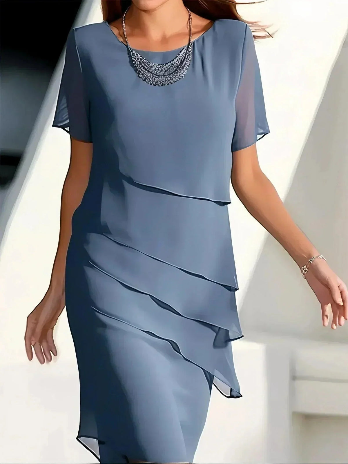 Elena | Damen Abendkleid mit Lagenlook für den Sommer