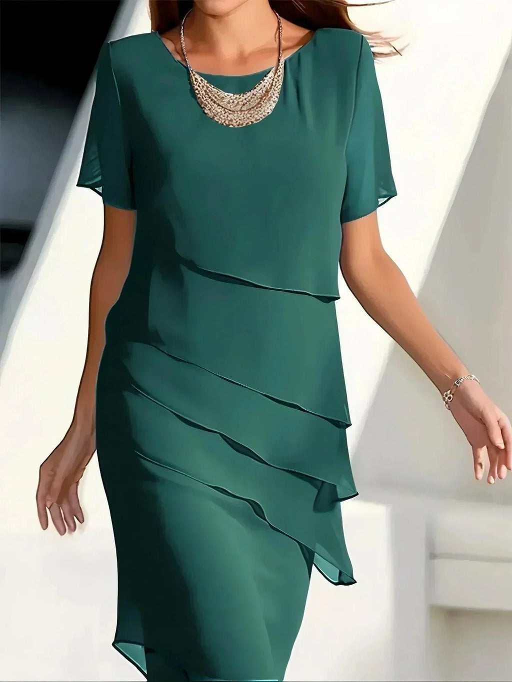 Elena | Damen Abendkleid mit Lagenlook für den Sommer