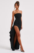 Fiona | Damen Abendkleid trägerlos in Maxilänge
