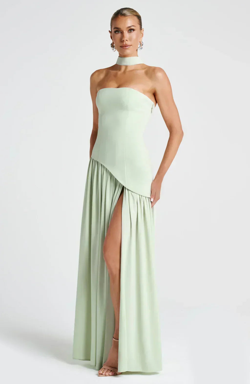 Theresa | Damen Asymmetrisches Maxi Kleid für