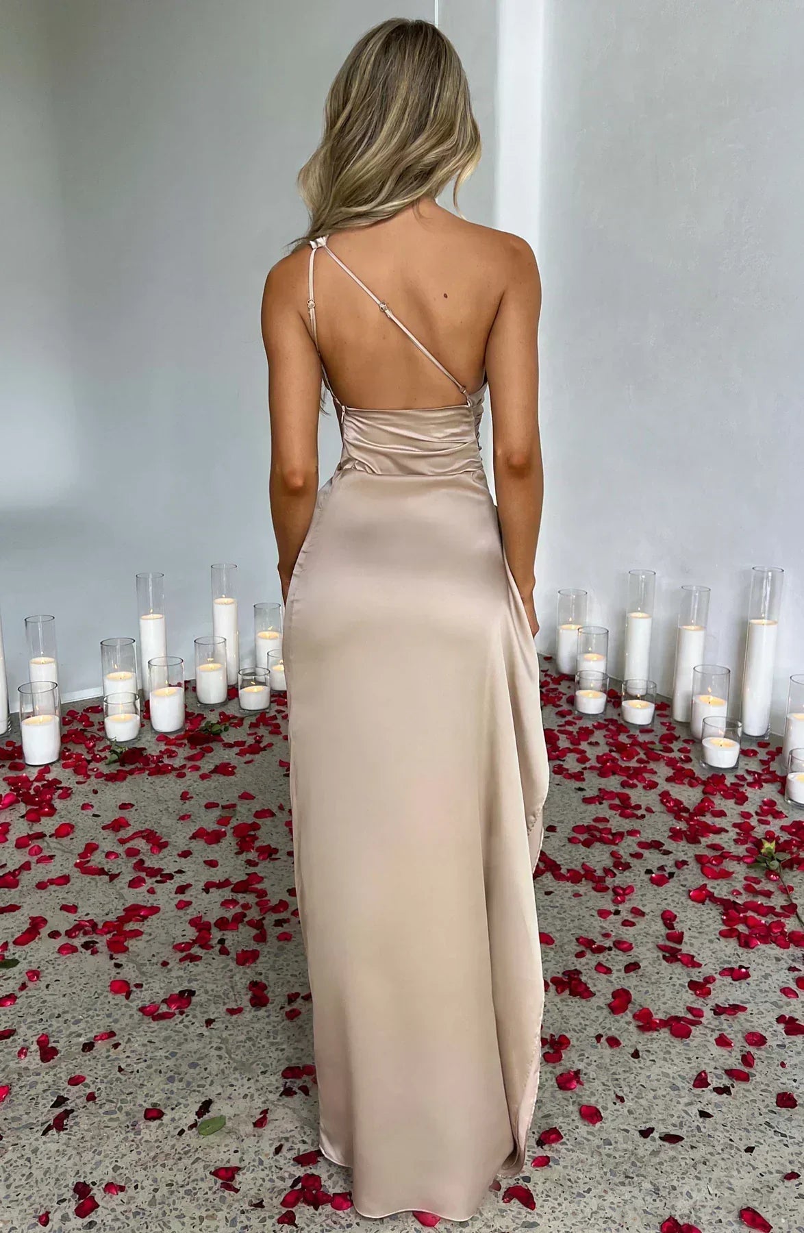 Helena | Damen Asymmetrisches Maxikleid für festliche Anlässe