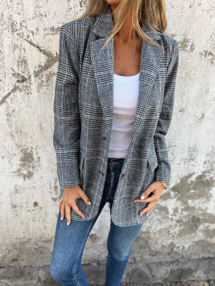Hannah | Damen Baumwoll-Jacke im Karo-Stil für den Herbst