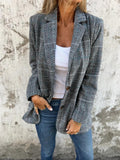 Hannah | Damen Baumwoll-Jacke im Karo-Stil für den Herbst