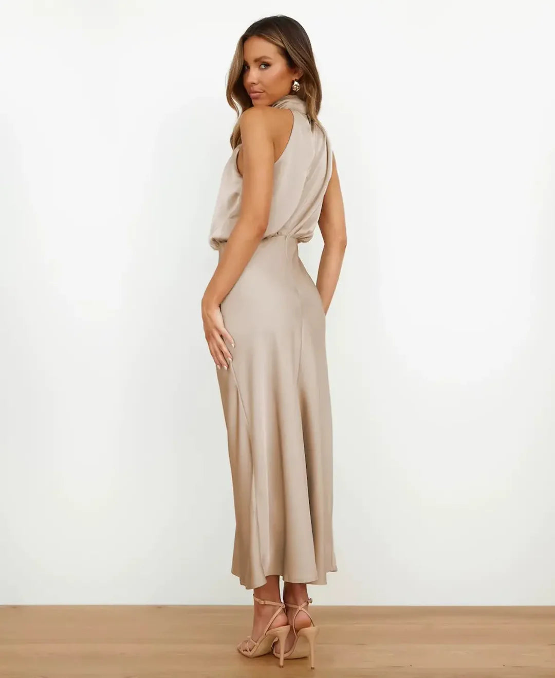 Greta | Damen Baumwoll-Midikleid für Hochzeitsgäste