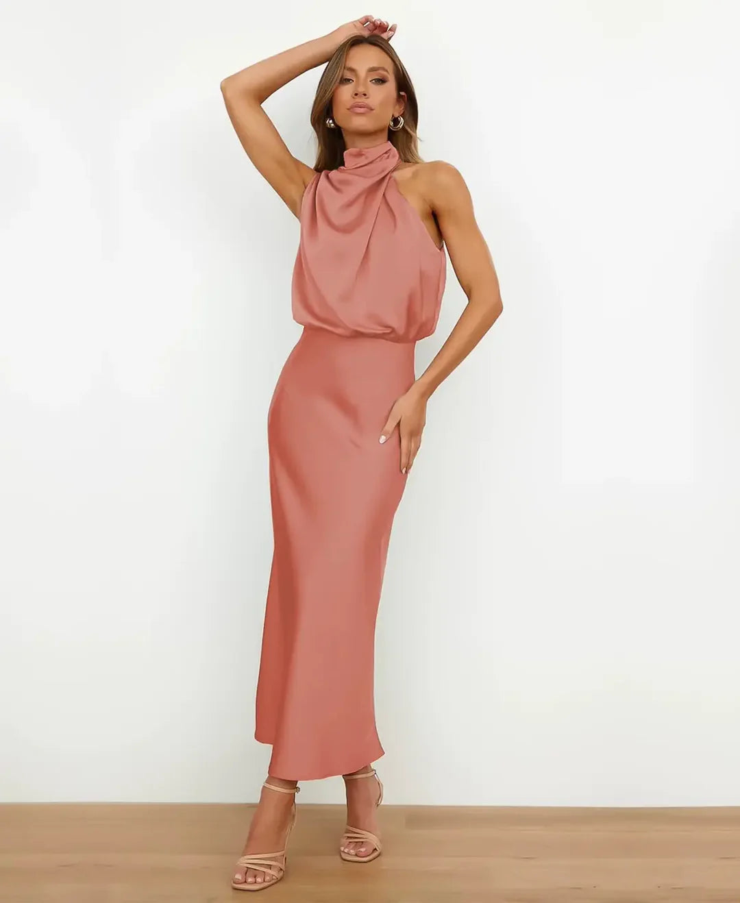 Greta | Damen Baumwoll-Midikleid für Hochzeitsgäste