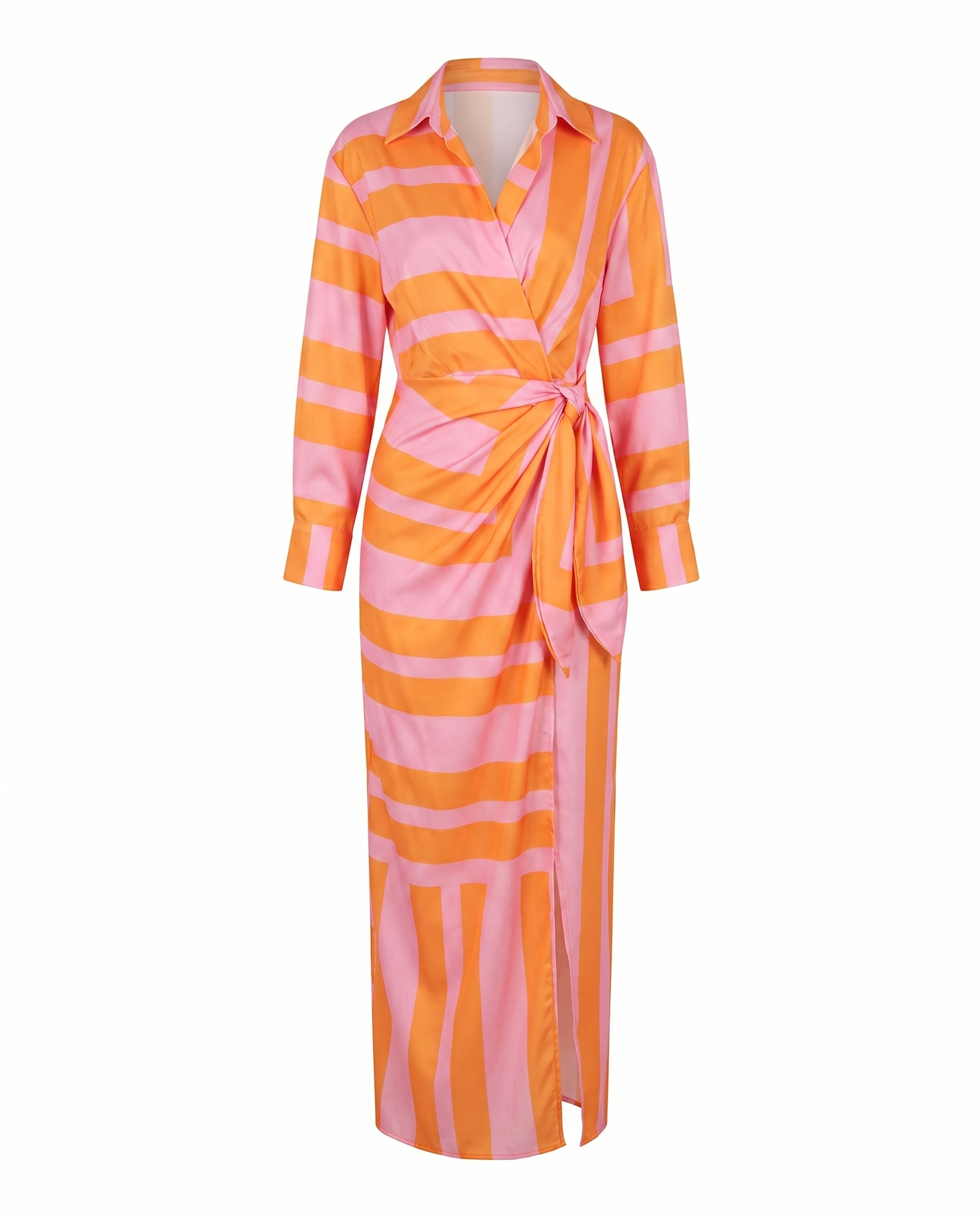 Luca | Damen Blatt-Muster Maxikleid für Sommer