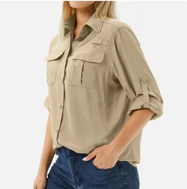 Alina | Damen Bluse im Outdoor-Stil mit Sonnenschutz