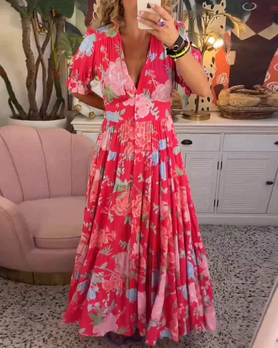 Charlotte | Damen Blüten Sommerkleid
