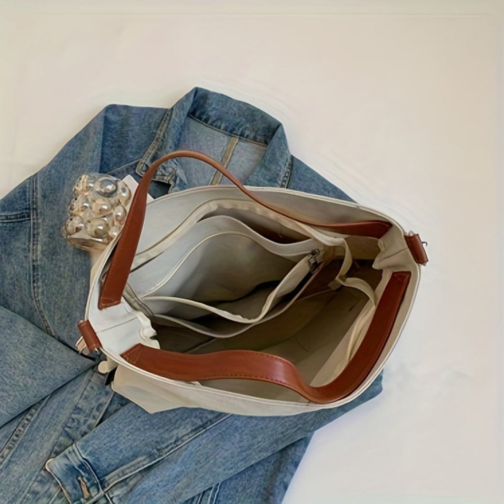 Fiona | Damen Canvas Schultertasche für den Alltag