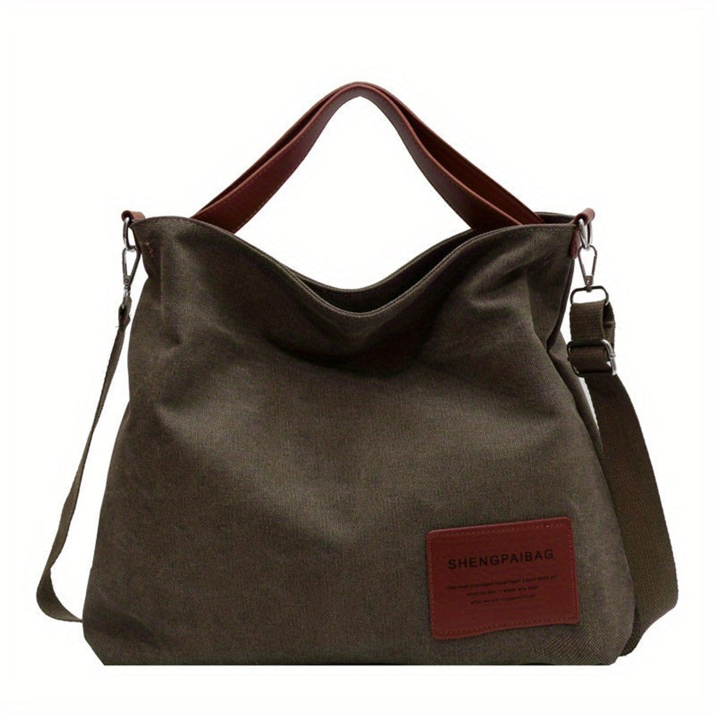 Fiona | Damen Canvas Schultertasche für den Alltag