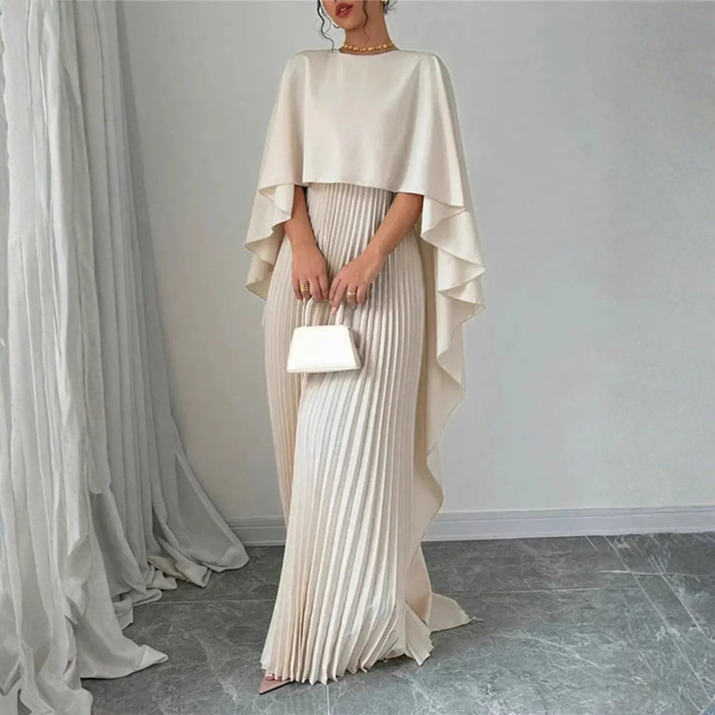 Ida | Damen Cape-Maxikleid für elegante Hochzeitsgäste