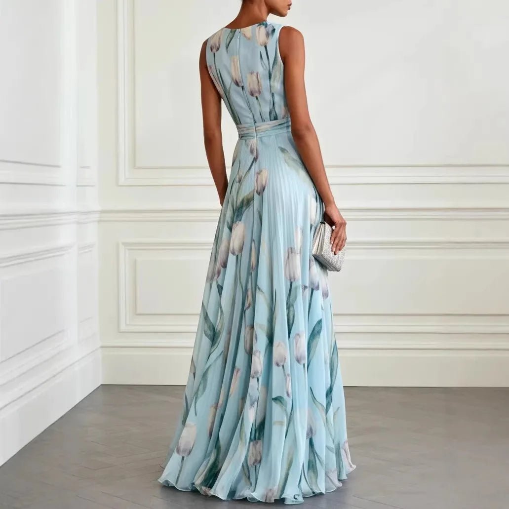 Nele | Damen Chiffon Abendkleid Maxi für Hochzeitsgäste
