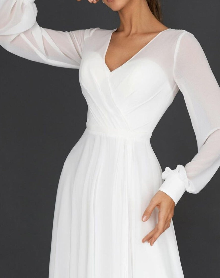 Helena | Damen Chiffon Midikleid für Hochzeitsgäste