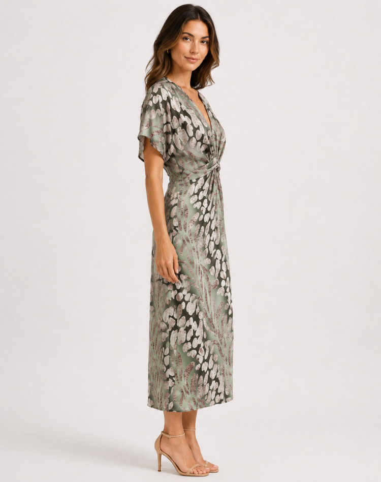 Klara | Damen Cocktailkleid Maxi mit fließender Linie