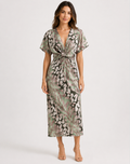 Klara | Damen Cocktailkleid Maxi mit fließender Linie