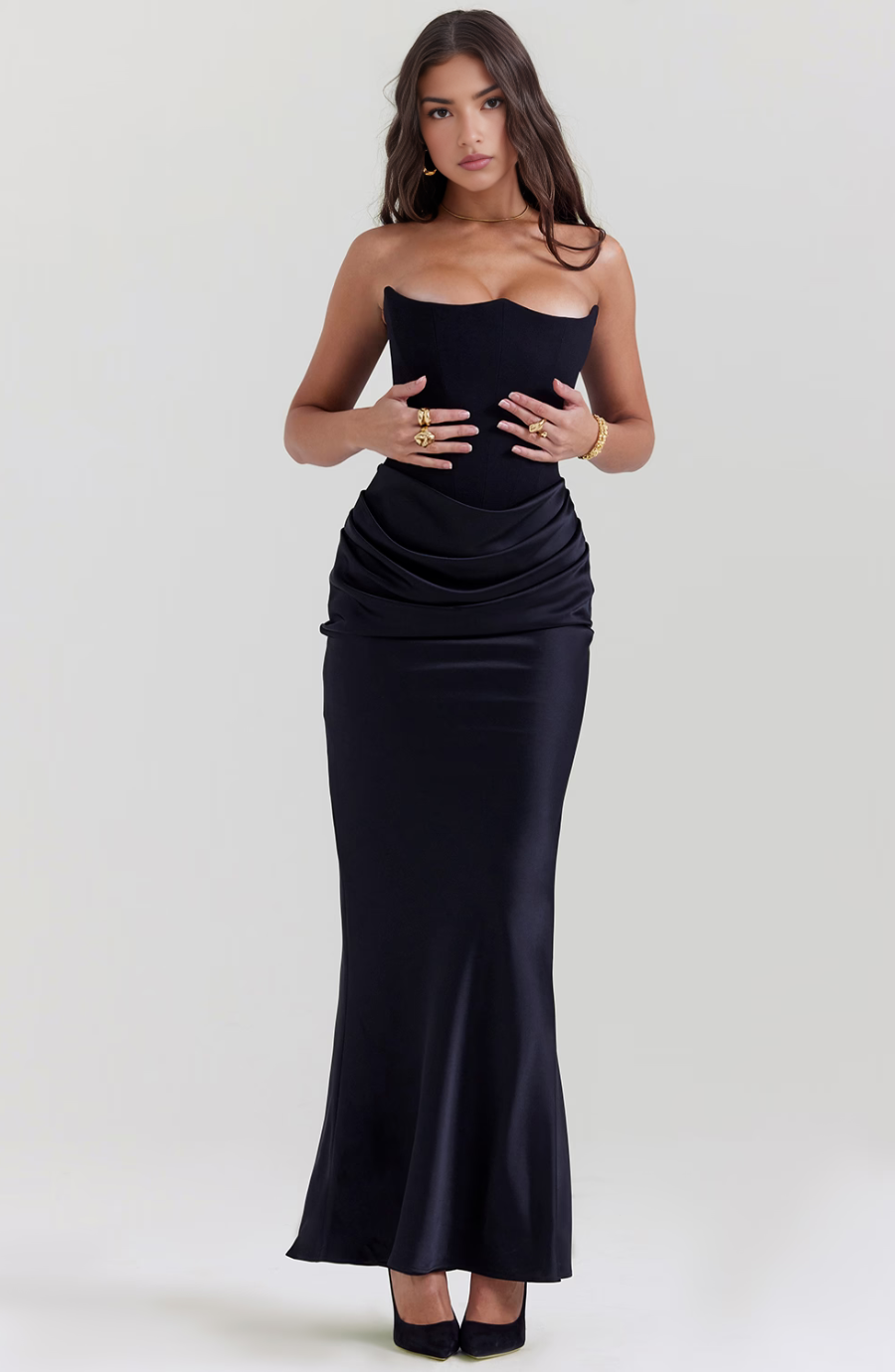 Marlene | Damen Cocktailkleid Maxilänge für festliche Abende