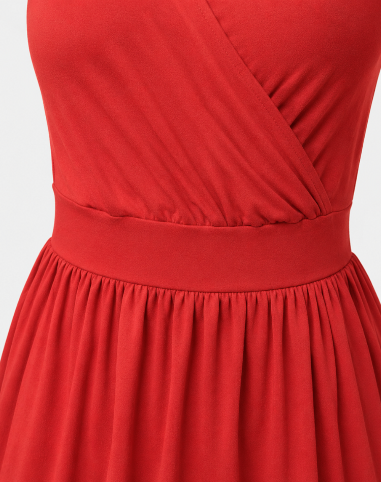Marie | Damen Cocktailkleid mit asymmetrischer Schulter und Maxilänge