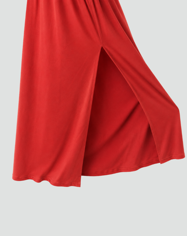Marie | Damen Cocktailkleid mit asymmetrischer Schulter und Maxilänge