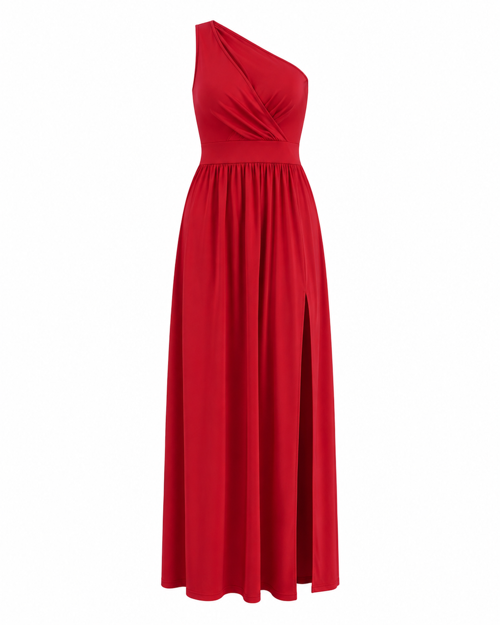 Marie | Damen Cocktailkleid mit asymmetrischer Schulter und Maxilänge